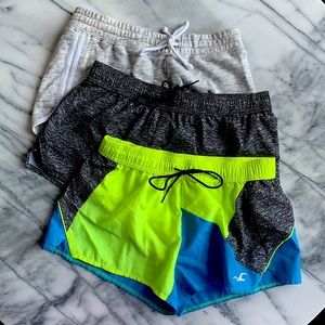 3 pairs of Hollister athletic shorts